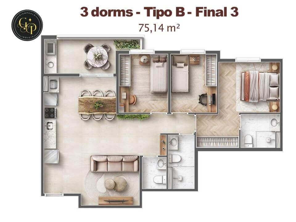 Apartamento 3 dormitórios na Vila Augusta: O Design Encontra a Sofisticação na Melhor Localização de Guarulhos